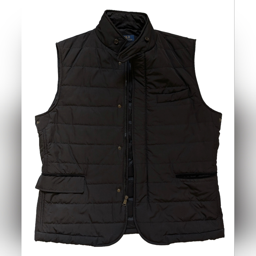 Polo by Ralph Ralph Lauren Puffer Vest Coat Liner, Black Mens 44R, EUC